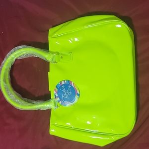 Large neon green taylor swift tote bag purse. Brand new. Original packaging